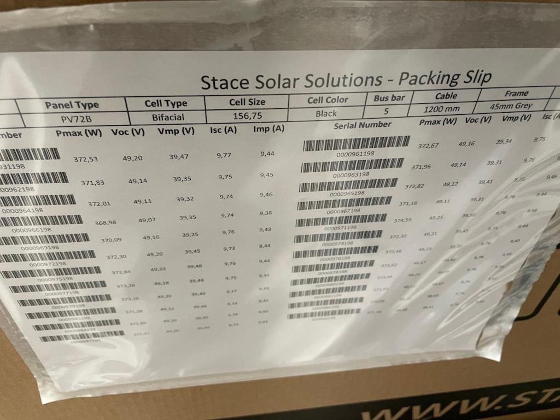 LOT OF APPROX 6,075 UNITS 370W SOLAR PANELS, INCLUDING: APPROX 5,760 UNITS IN SEA CONTAINERS (APPROX - Image 22 of 40