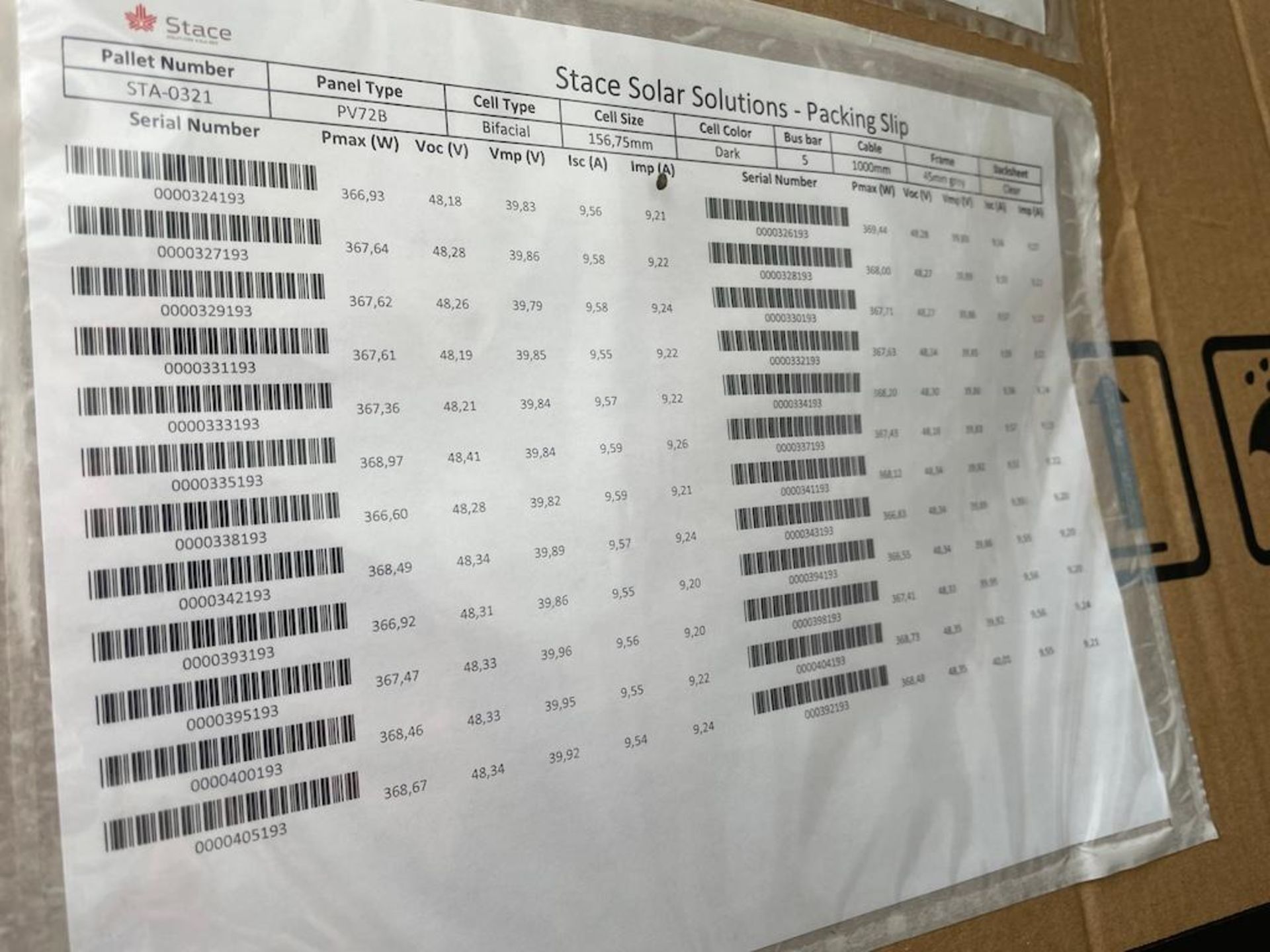 LOT OF APPROX 6,075 UNITS 370W SOLAR PANELS, INCLUDING: APPROX 5,760 UNITS IN SEA CONTAINERS (APPROX - Image 9 of 40