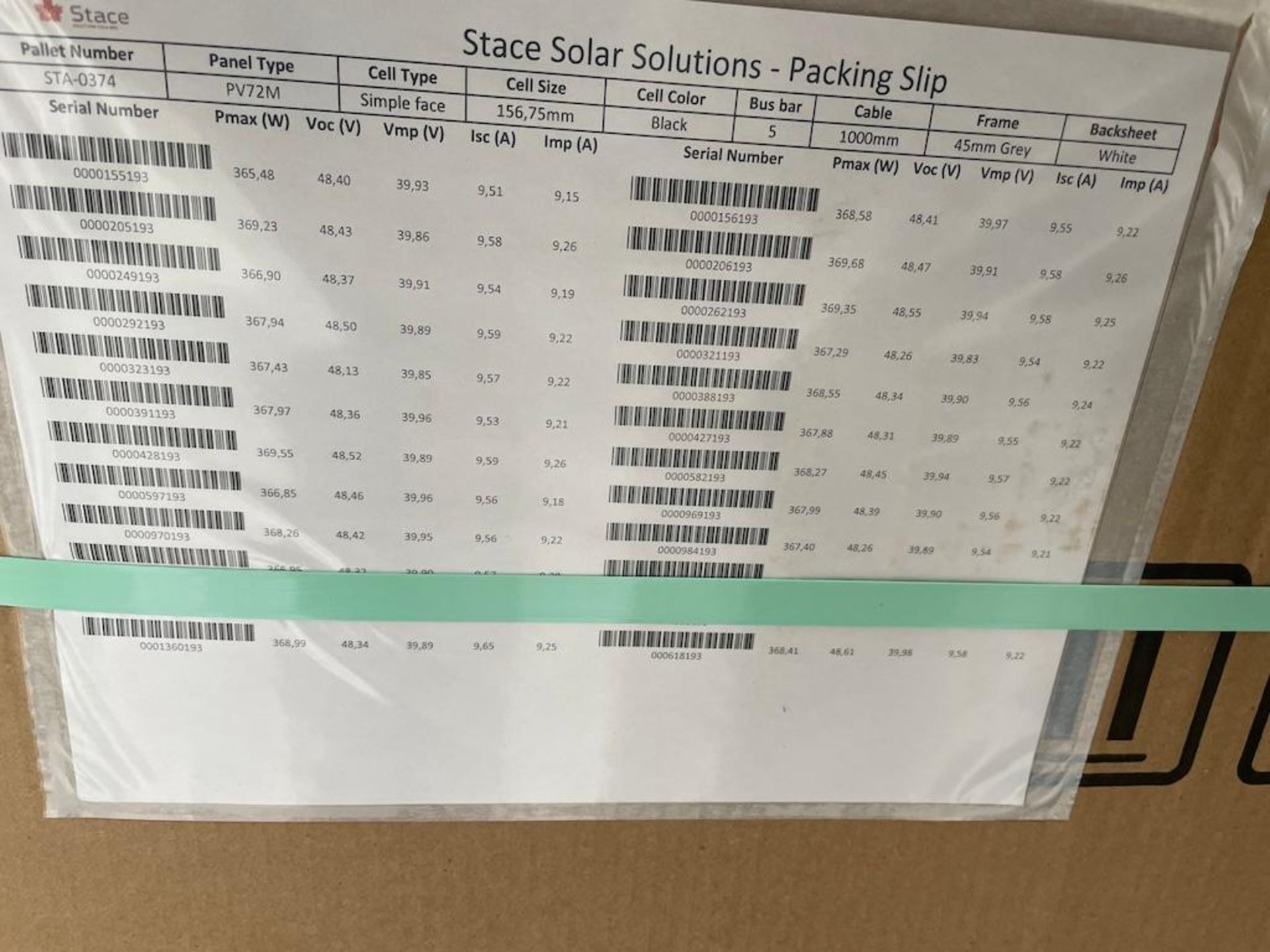 LOT OF APPROX 6,075 UNITS 370W SOLAR PANELS, INCLUDING: APPROX 5,760 UNITS IN SEA CONTAINERS (APPROX - Image 24 of 40