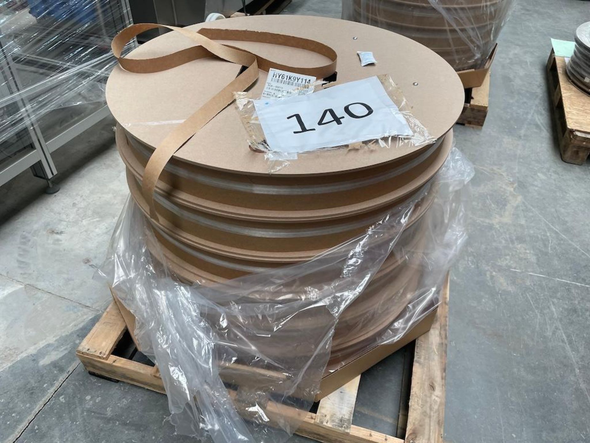 LOT (7) SKIDS OF: CUSTOM ROLLED ALUMINUM COILS, HEAT SINK AI 99.5 41X41X0.5 REEL PACKAGING ON COIL, - Image 5 of 13