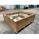 APPROX 7 FT DIAMETER X 8 INCH HIGH SOLID STEEL BLOCK IN CRATE, SAYS 13,450 LBS [MATANE] *PLEASE NOTE