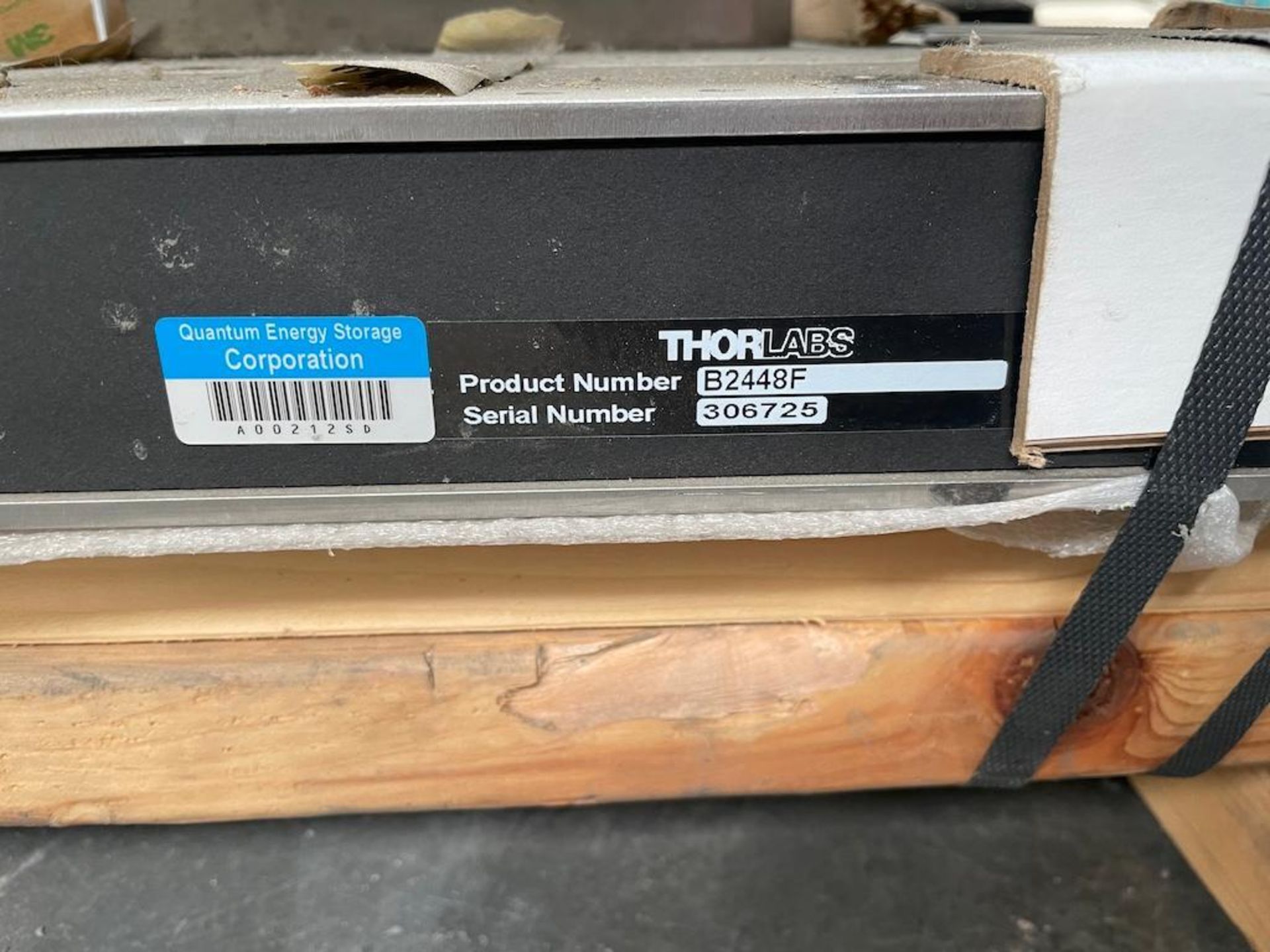 THOR LABS PRODUCT NUMBER B2448F OPTICAL TABLE ISOLATOR W NEXUS PRECISION PLATE HOLDING UQM ROTARY FI - Image 6 of 8