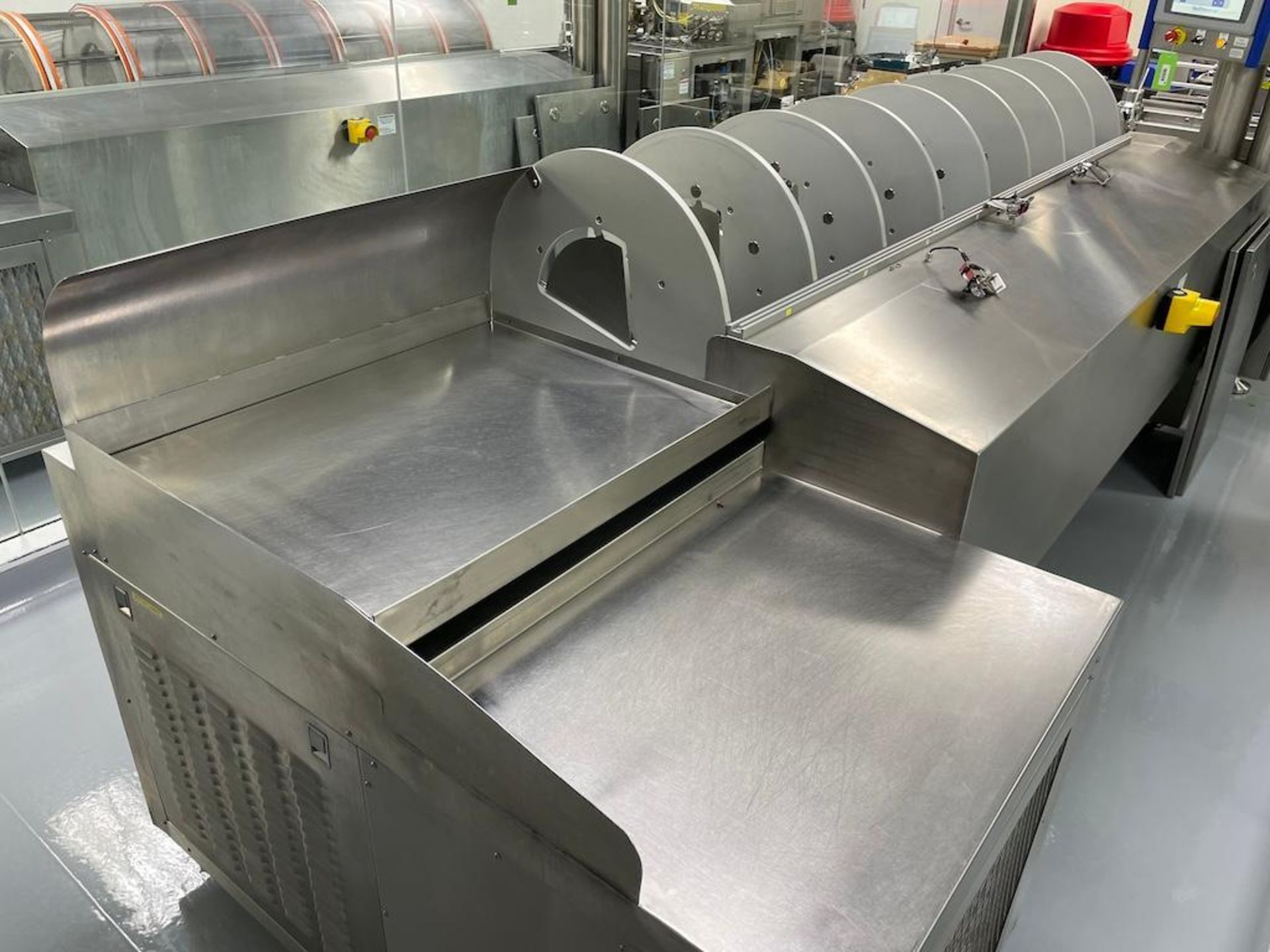 TECHNOPHAR 8 FT X 20 IN ROTARY TUMBLER DRYER, SN 09-08-03, STAINLESS ...