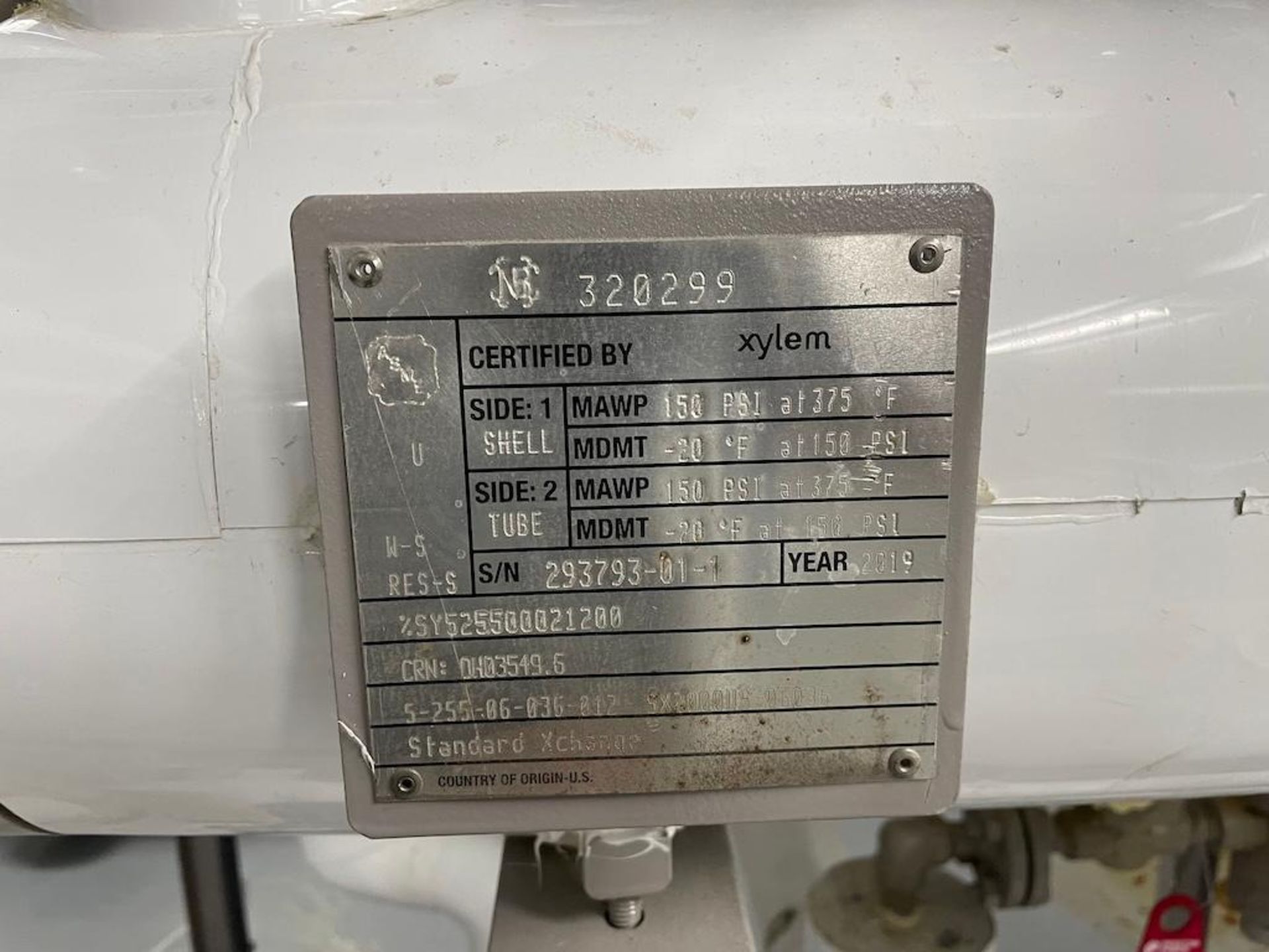 BUDZAR MODEL 2WT-S40-CSP, TEMPERATURE CONTROL HEAT EXCHANGE SYSTEM, MOUNTED ON SKID, 201901-35458-2 - Image 6 of 7