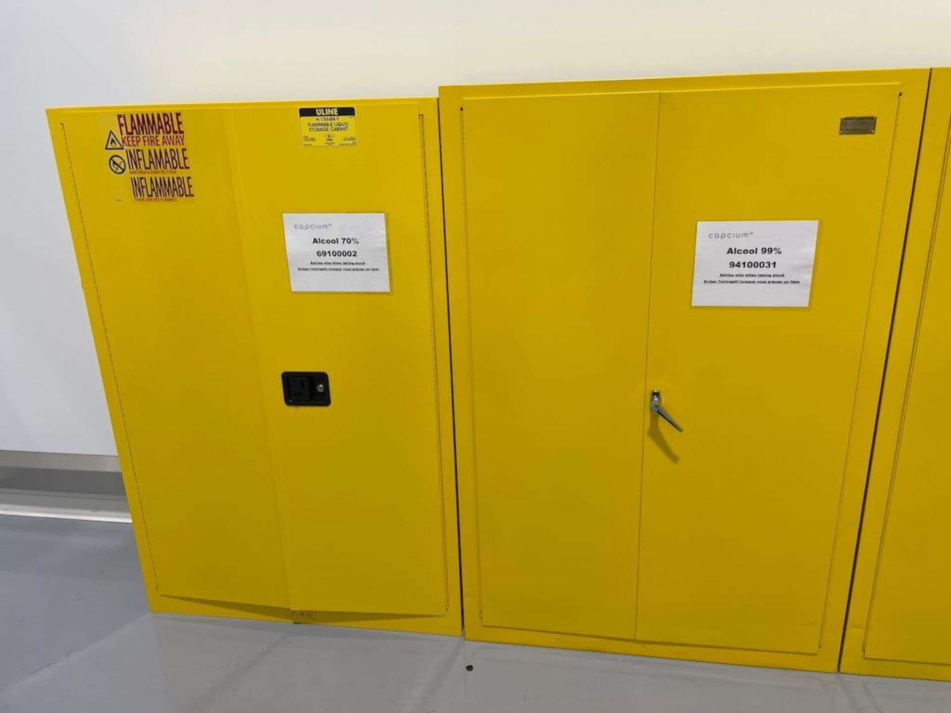 LOT (2) FLAMMABLE LIQUID STORAGE CABINETS [1ST FL LOADING DOCK]