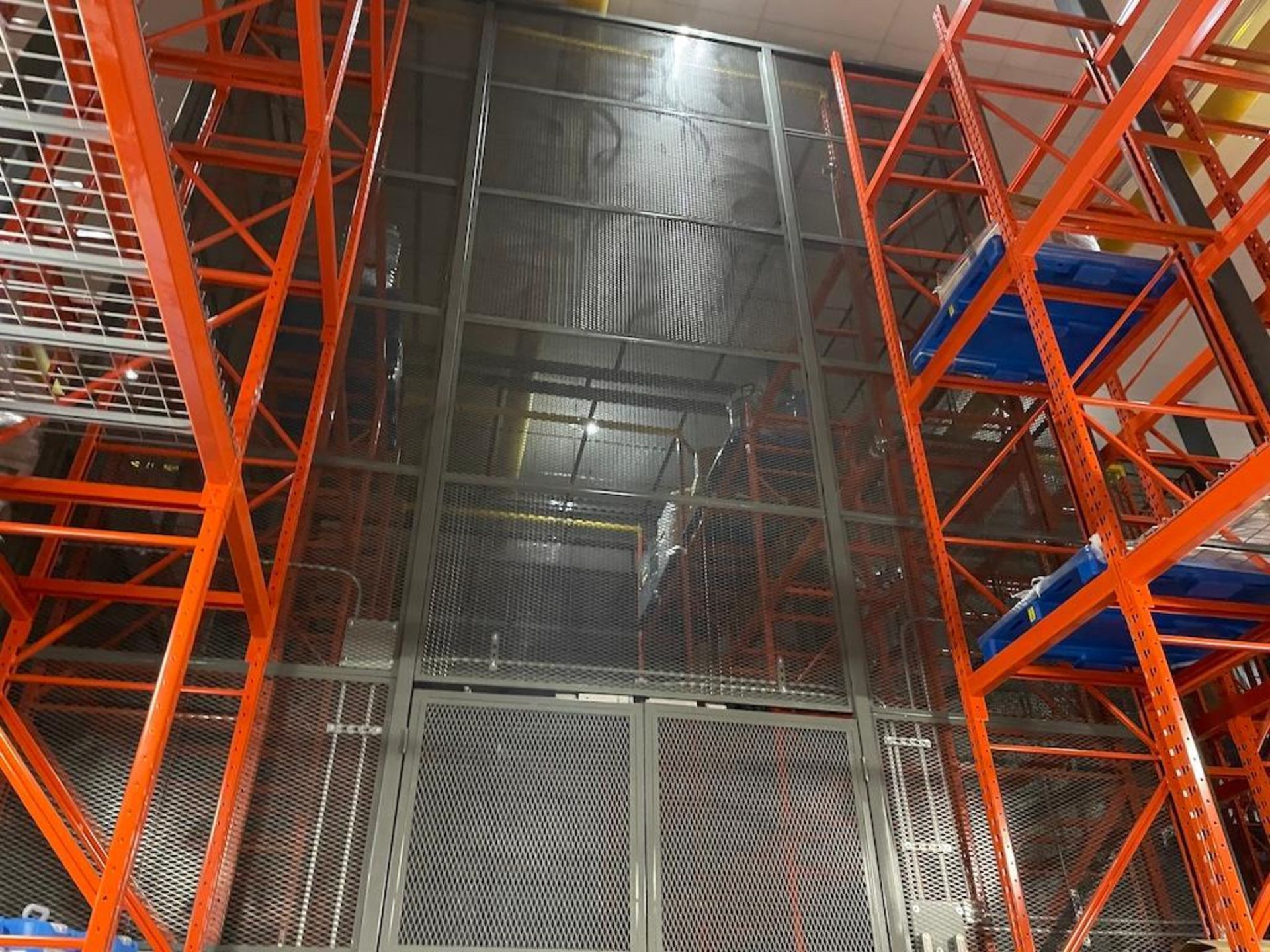 LOT (2) STEEL QUARANTINE CAGES, (1) APPROX 20 FT WIDE X 33 FT DEEP, X 30 FT HIGH, (1) APPROX 20 FT W - Image 2 of 4