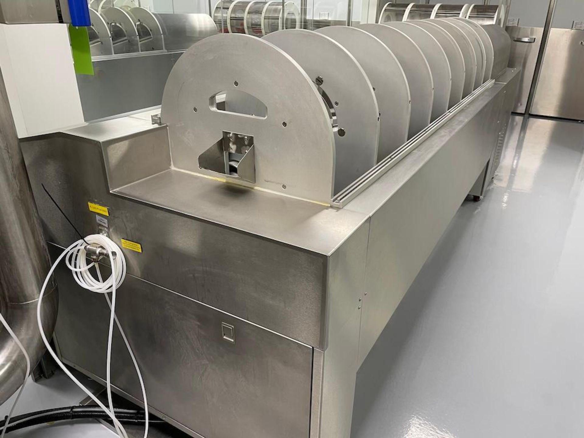 TECHNOPHAR 8 FT X 20 IN ROTARY TUMBLER DRYER, SN 09-08-03, STAINLESS ...