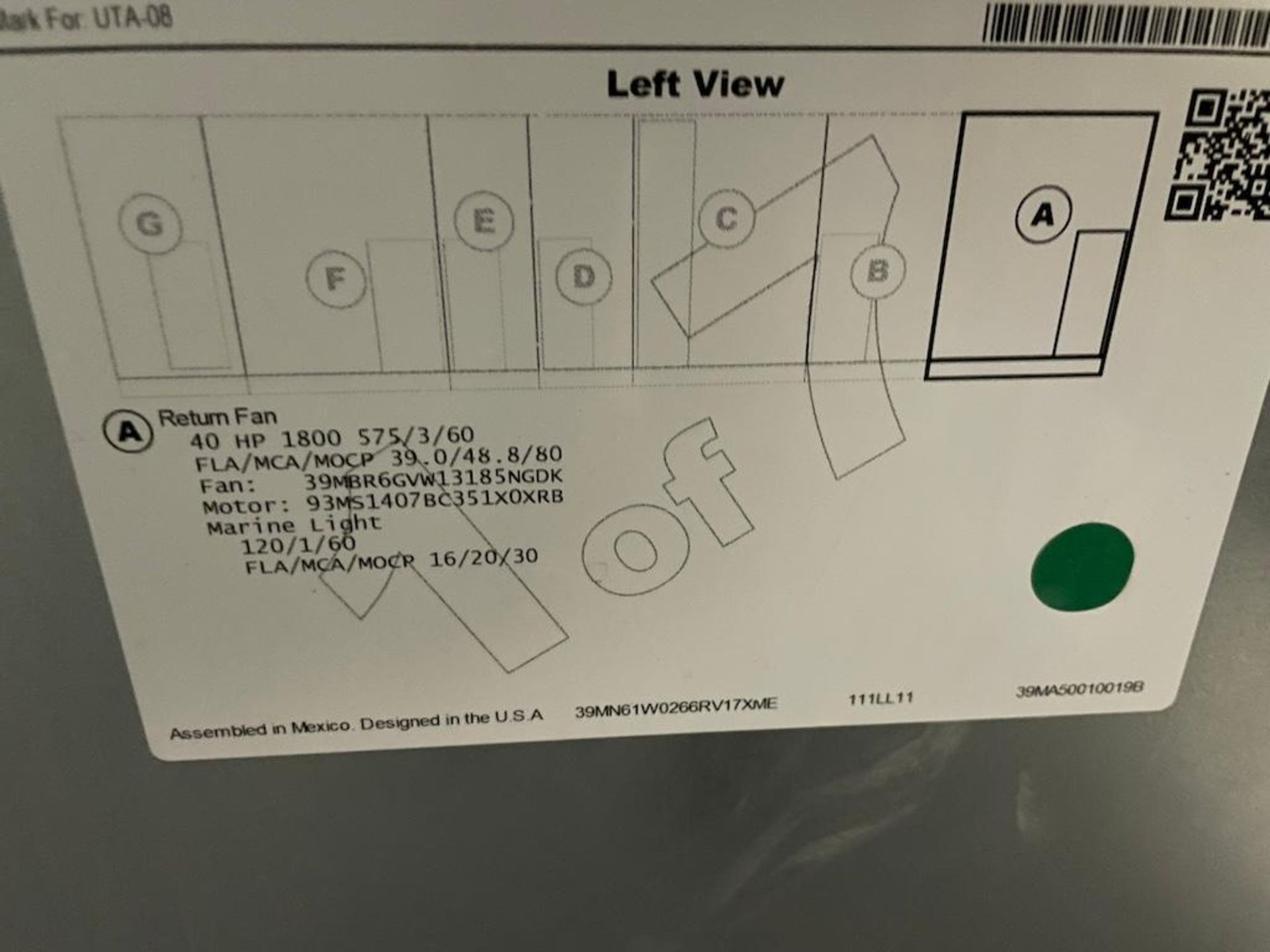 LOT (6) ASSORTED AIR COOLING UNITS, NOTE: REQUIRES DISASSEMBLY FOR REMOVAL BY ELEVATOR [4TH FLOOR A] - Image 7 of 15