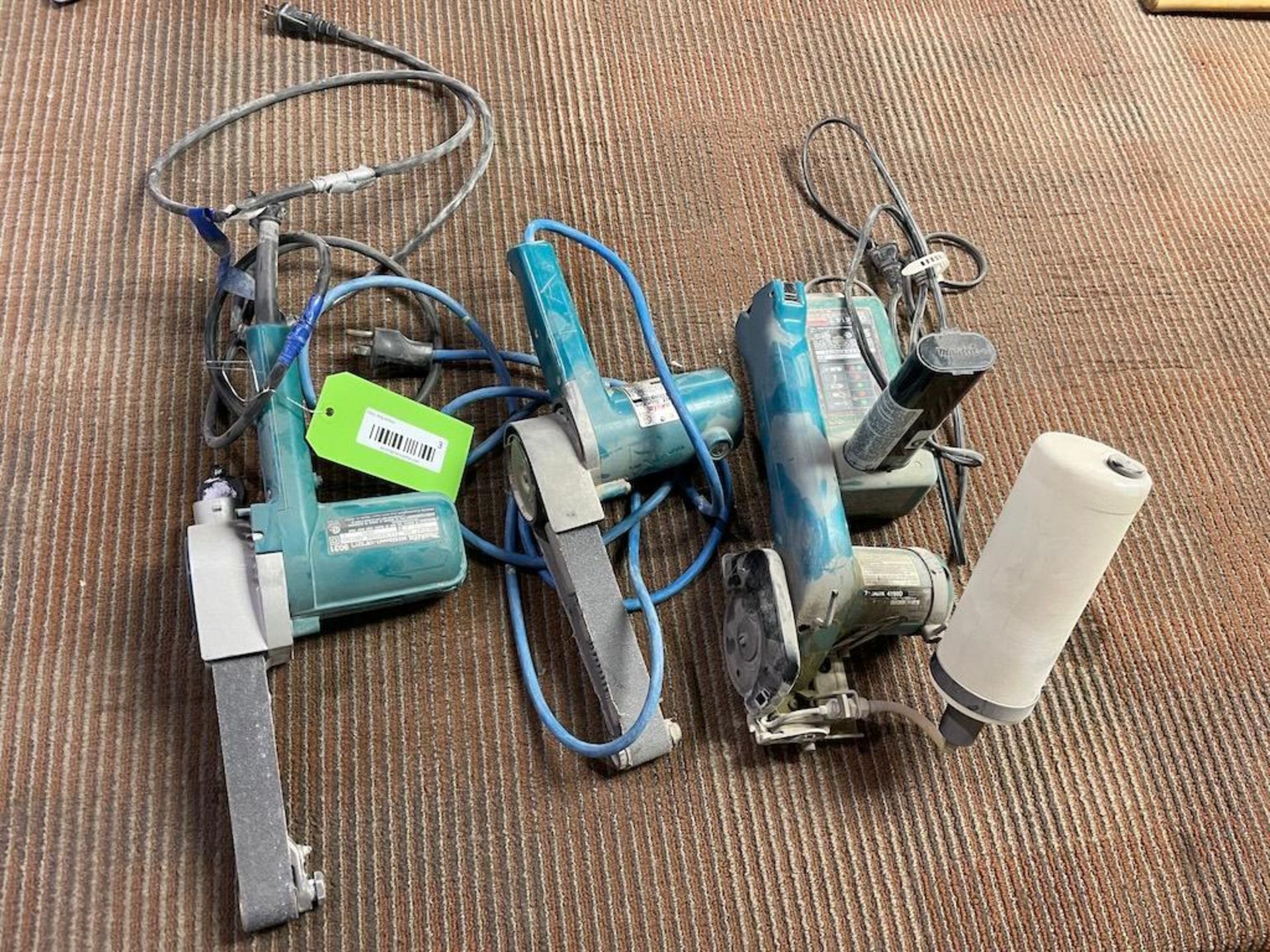 LOT (1) MAKITA HAND FILE MODEL 9031, (1) MAKITA HAND FILE MODEL 9030, MAKITA CORDLESS SAW MODEL 4190