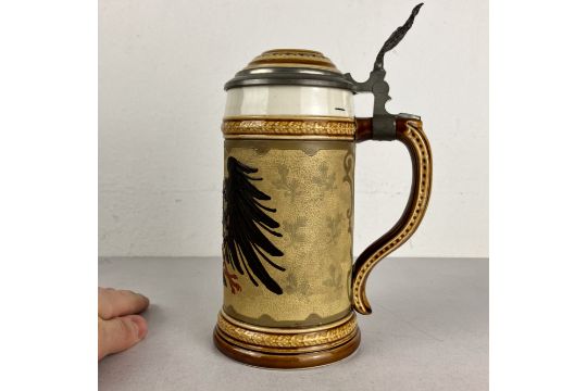 Mettlach #2204, German Beer Stein, Imperial Eagle - Bild 3 aus 7