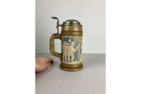 Mettlach #2557, German Beer Stein, Drinking Scenes - Bild 4 aus 6