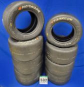 Four HANKOOK 230/560 R13 Slick Racing Front Tyres and Four HANKOOK 280/580 R13 Slick Racing Rear