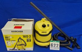 One KARCHER WD2 Wet/Dry Vacuum Cleaner