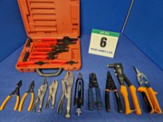 A Selection of Hand Tools comprising:- One Pair IRWIN 9 inch Mole Grips, One Pair IRWIN 6 inch