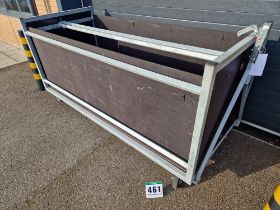 One 2600mm x 1115mm Galvanised Steel Framed Paddock Box Trailer with Folding A-Frame Ball Hitch