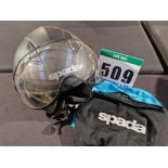 A SPADA Open Face Helmet with Drop Down Visor - Size XL (61cm) ECE R22-5 with Storage Bag