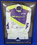 A Framed & Glazed (Perspex) W Series Race Suit Signed by Jamie Chadwick Commemorating Her 2019 Serie