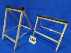 One Pair of Folding Stainless Steel Open Wheel Race Car Stands (Front and Rear)