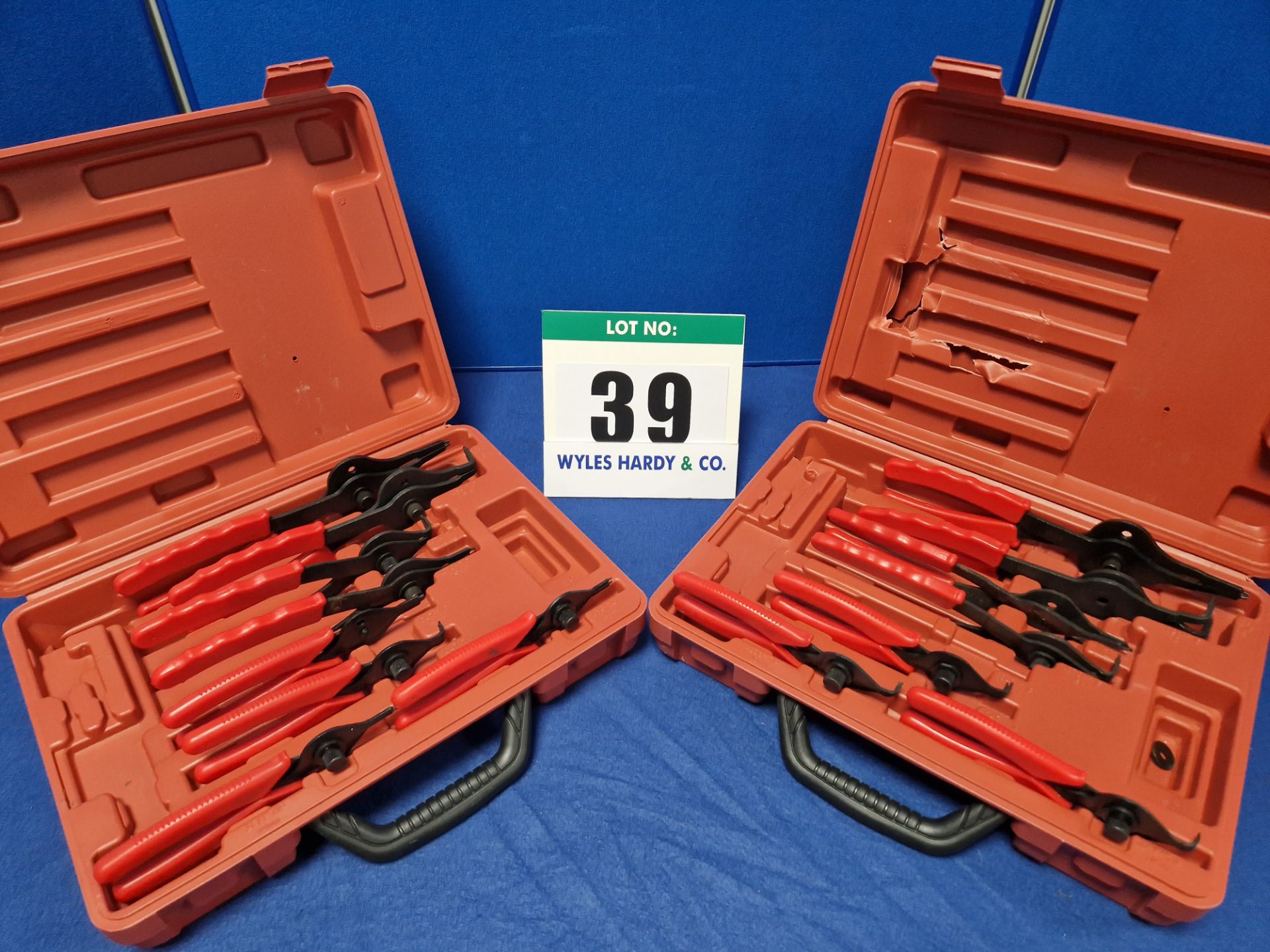 Two Incomplete Circlip Plier Sets in Rigid Carry Cases (As Photographed)
