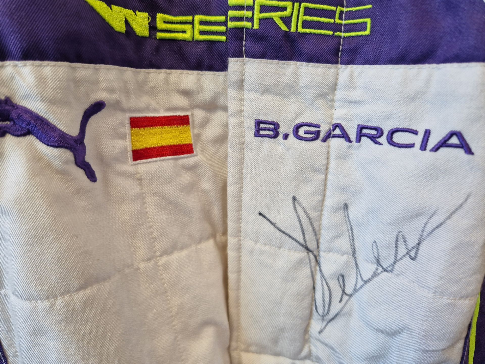 One PUMA FIA approved Race Suit (Size - Made to Measure) worn by Belen Garcia and signed by her with - Image 2 of 2