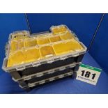 Three STANLEY Fatmax 10-Compartment Component Storage and Carry Cases