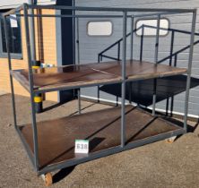 One 1950mm long x 1330mm wide x 1800mm high Steel Framed Panel Trolley with fitted half height