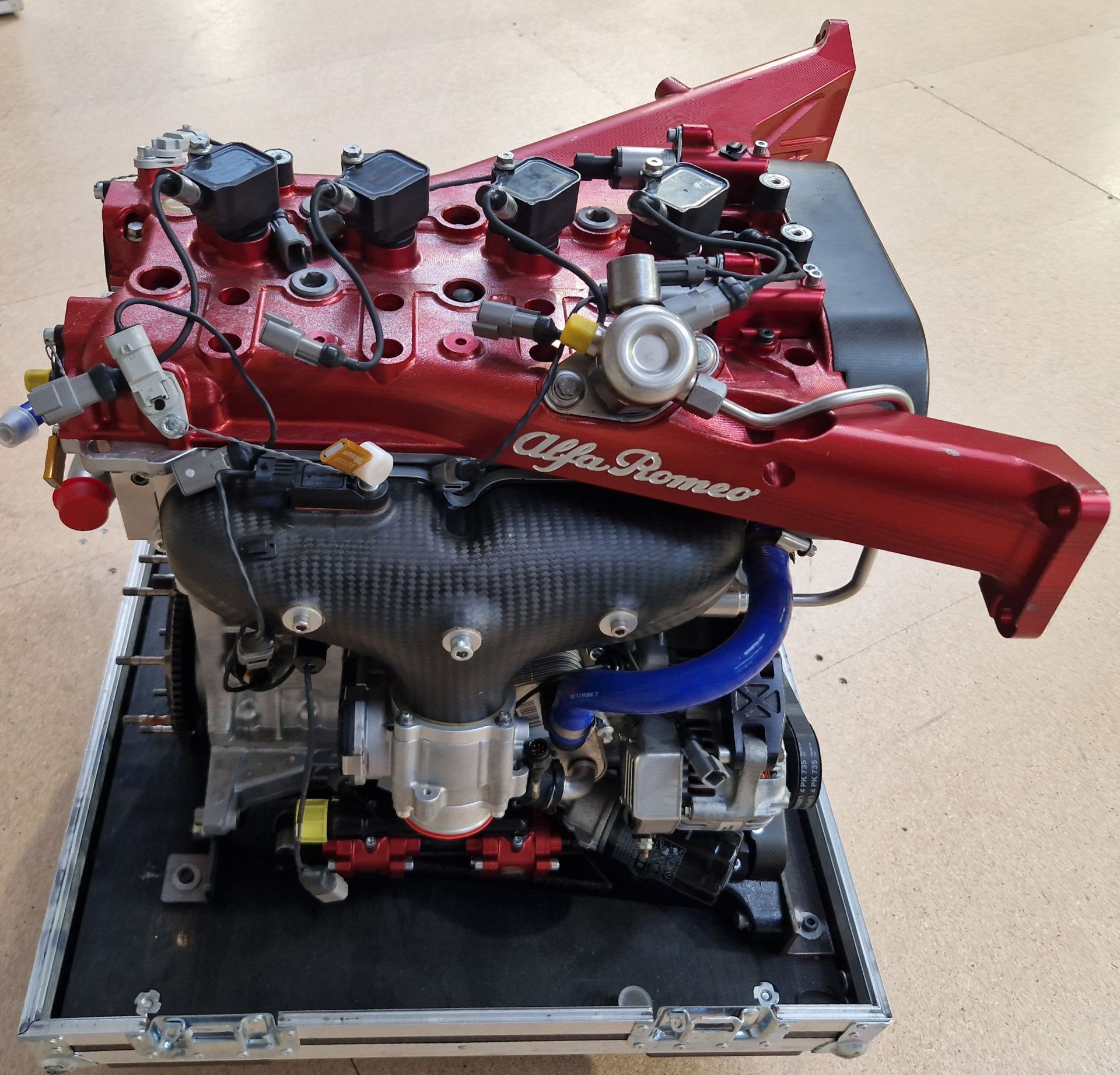 One ALPHA ROMEO 1.75L Twin Overhead Cam Turbocharged Race Car Engine, No. 042A, (believed to have - Image 3 of 6