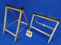 One Pair of Folding Stainless Steel Open Wheel Race Car Stands (Front and Rear)