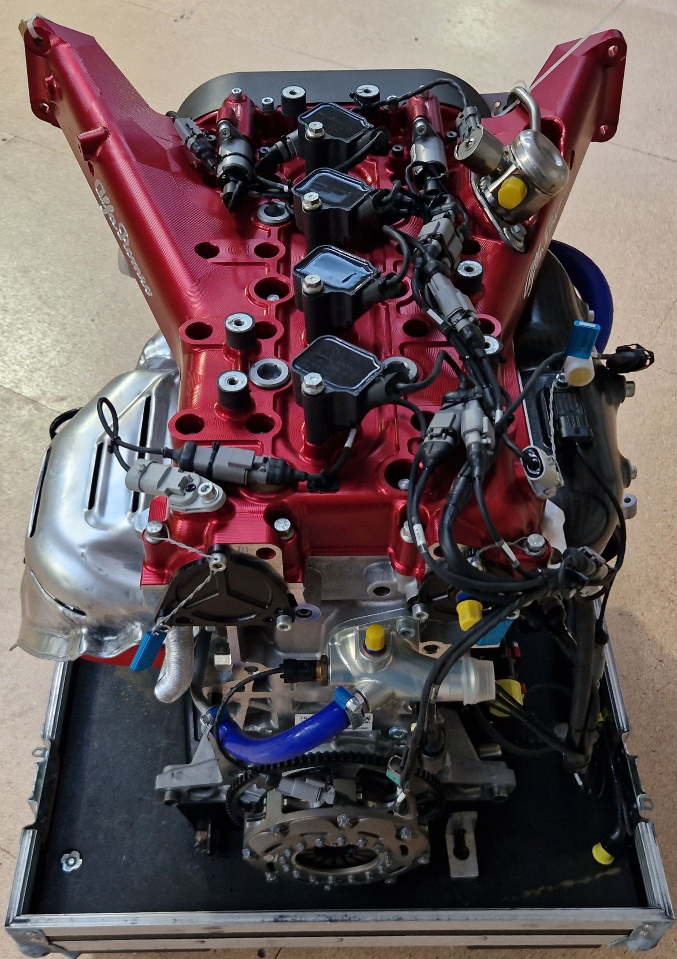 One ALPHA ROMEO 1.75L Twin Overhead Cam Turbocharged Race Car Engine, No. 159 in a Castor mounted - Image 4 of 6