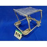 One Folding Stainless Steel Framed Castor mounted Engine/Gearbox Stand