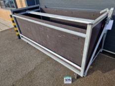 One 2600mm x 1115mm Galvanised Steel Framed Paddock Box Trailer with Folding A-Frame Ball Hitch