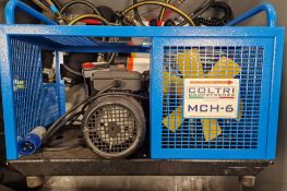 One COLTRI COMPRESSORS Model MCH-6 Dive Bottle Compressor with Eight Cylinders, Eight Regulators and