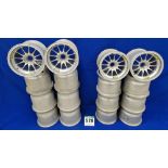 Eight ATS Front Wheels (13.0 inch dia. x 10.5 inch wide) and Eight ATS Rear Wheels (13.0 inch dia. x