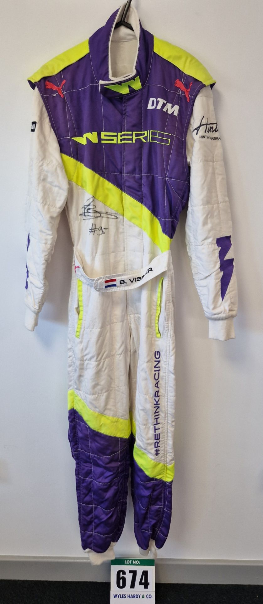 One PUMA FIA approved Race Suit (Size - Made to Measure) worn by Beitske Visser and signed by her