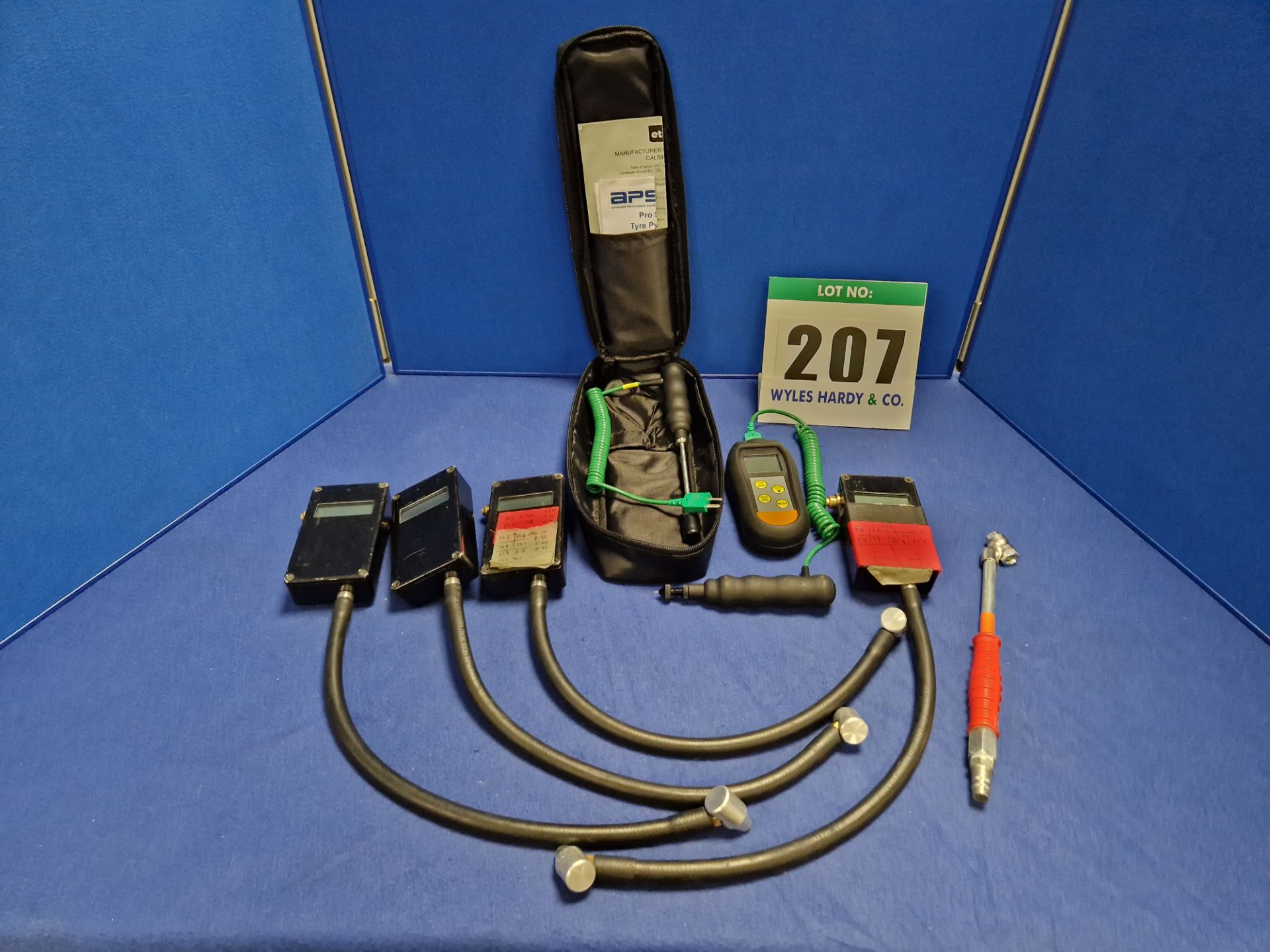 One Tyre Monitoring Kit comprising Four Digital Tyre Pressure Gauges, One COMPETITION SUPPLIES