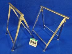 One Pair of Folding Stainless Steel Stands - 480mm tall