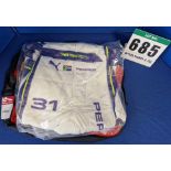 One Unworn PUMA FIA approved Suit (Size - Made to Measure) embroidered with the name T. Pepper in a