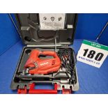 One EINHELL 240V AC Corded Electric Variable Speed Jigsaw with Blade Guard, Extraction Vent and