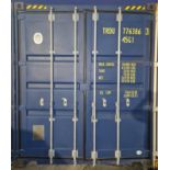 One Blue Steel 40ft Shipping Container internally fitted with half length fixed half height