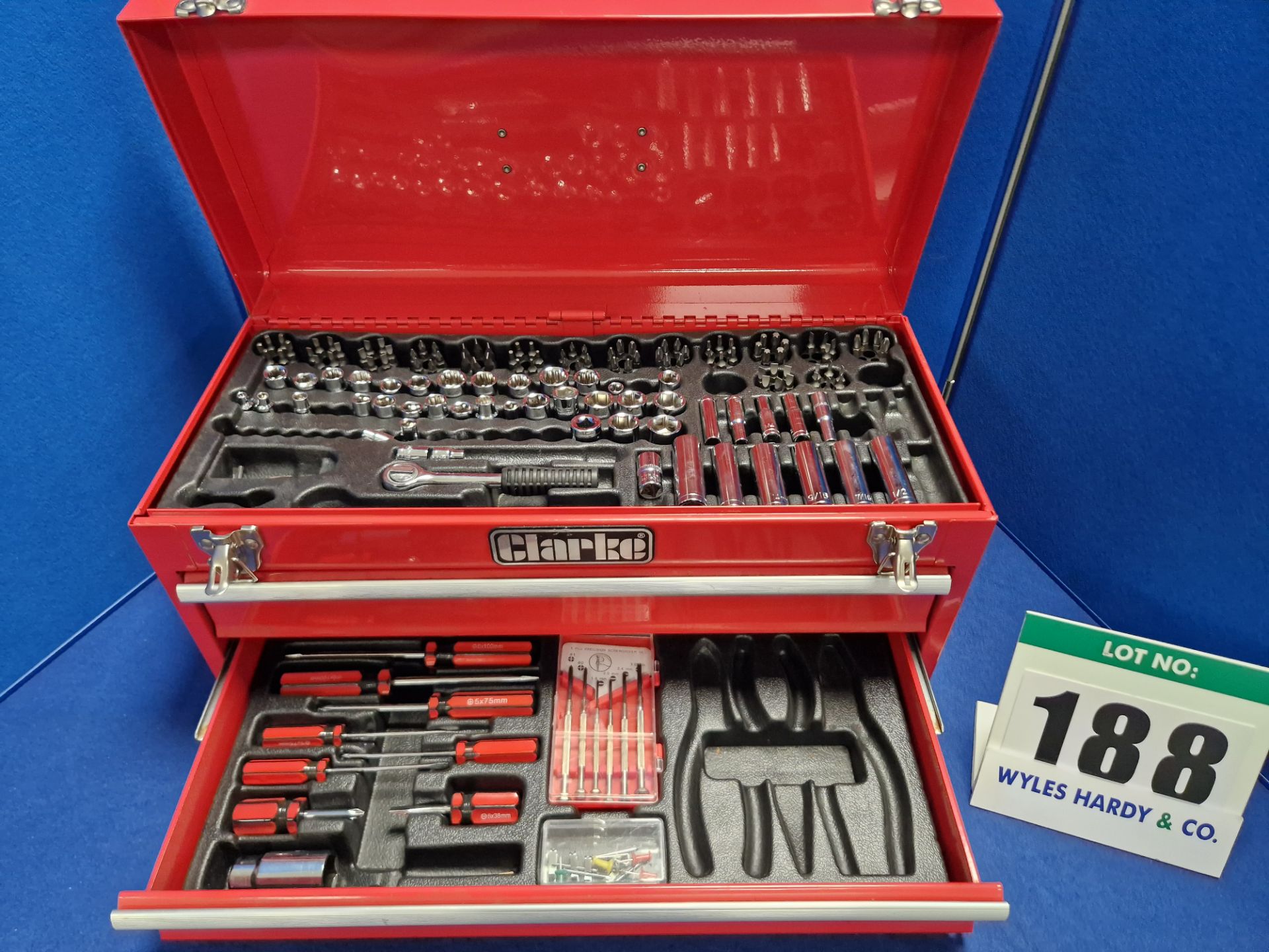 One CLARKE 2-Drawer Portable Tool Box containing A Quantity of Hand Tools (As Found and - Image 3 of 3