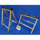 One Pair of Folding Stainless Steel Open Wheel Race Car Stands (Front and Rear)