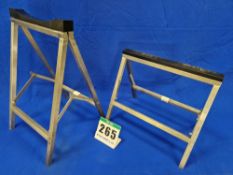 One Pair of Folding Stainless Steel Open Wheel Race Car Stands (Front and Rear)