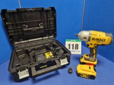 One DEWALT DCF899H Type 2 18V Battery Electric 1/2 inch Square Drive Impact Driver with Two