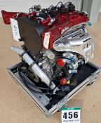 One ALPHA ROMEO 1.75L Twin Overhead Cam Turbocharged Race Car Engine, No. 159 in a Castor mounted
