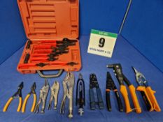 A Selection of Hand Tools comprising:- One Pair IRWIN 9 inch Mole Grips, One Pair IRWIN 6 inch