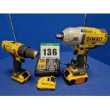 One DEWALT DCF 899 Type 1 Electric 18V 1/2 inch Square Drive 3-Speed Reversible Impact Driver with