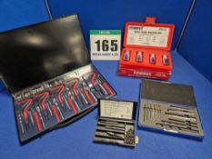 Four Workshop Tool Sets comprising:- One 5 x 0.8 TIME-SERT Kit with Drill, Counterbore, Tap,