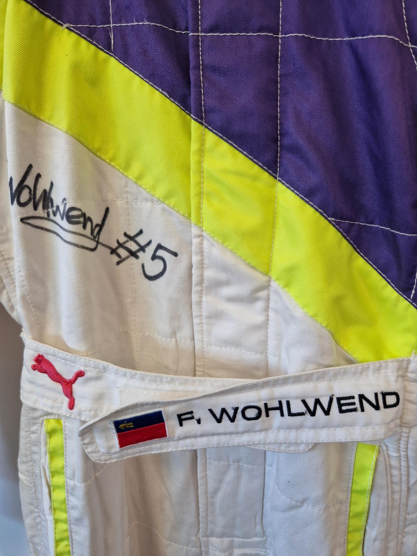 One PUMA FIA approved Race Suit (Size - Made to Measure) worn by Fabienne Wohlwend and signed by her - Image 2 of 2