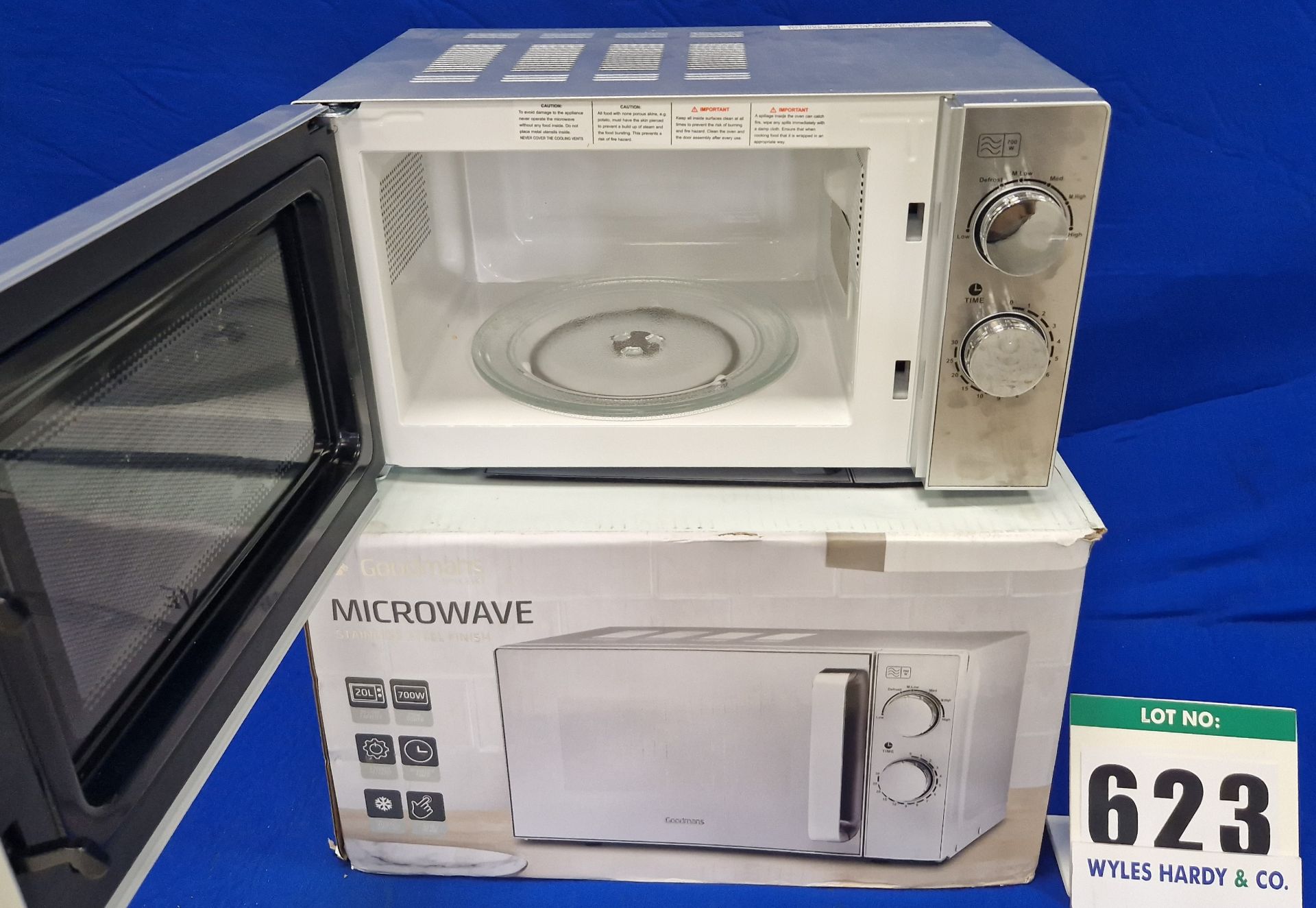 Two GOODMANS Stainless Steel Finish 700W Microwave Ovens - Image 2 of 2