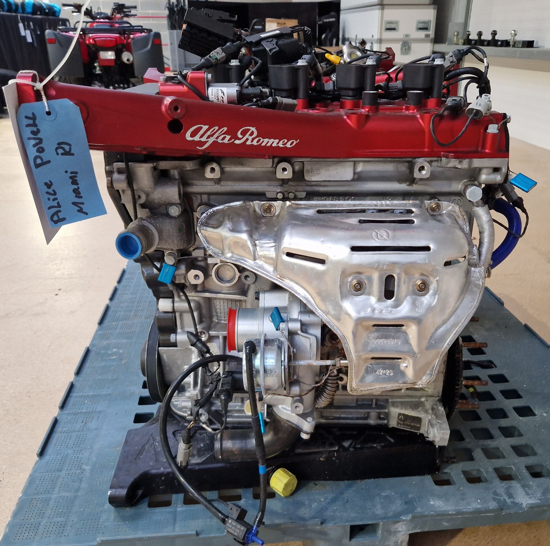 One ALPHA ROMEO 1.75L Twin Overhead Cam Turbocharged Race Car Engine, No. 079, known to be - Image 4 of 5